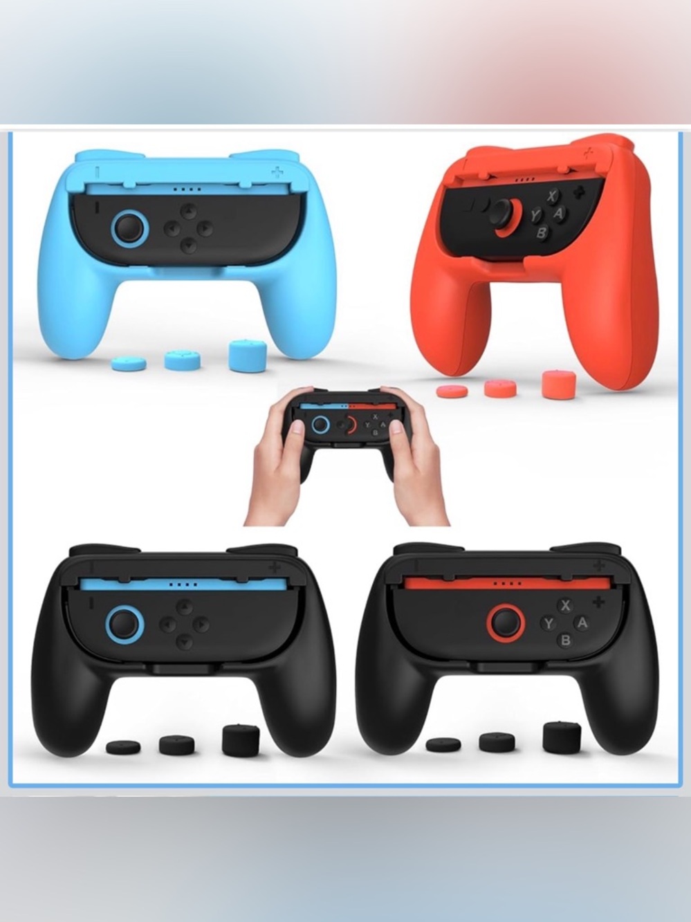 💜4Pack Grips for NintendoSwitch 2 Joy-Con 2 Wear-Resistant Ergonomic Controller